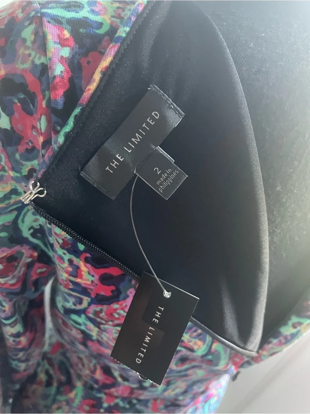 NWT Express Long Sleeve Multicolor Swirl Print Dress
